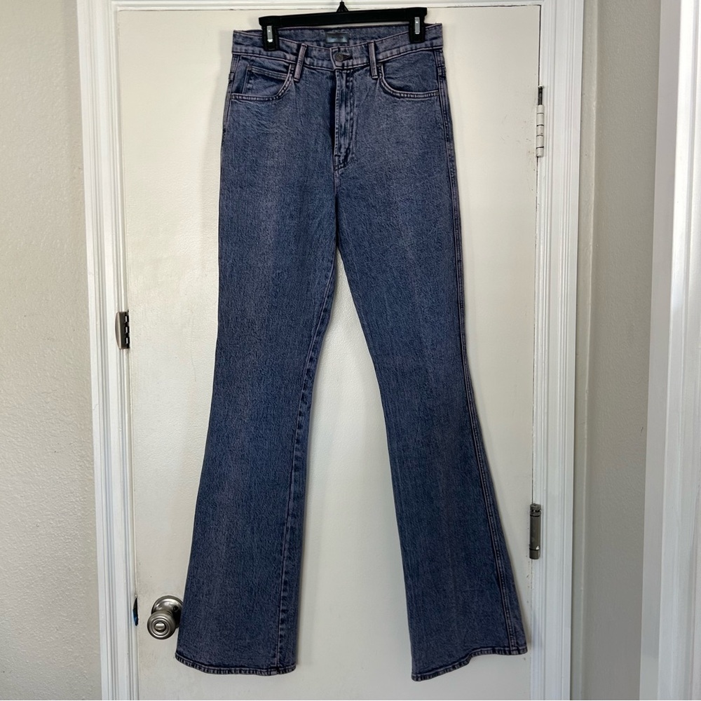 Mother The Desparado Heel High Rise Flare Jeans Acid Trip 29